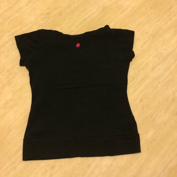 New Apple Bottoms Logo Printed Tee Black S/M - Picture 3 of 5